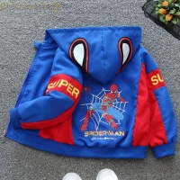 Kids Spiderman Hooded Jackets - Cartoon Outerwear for Boys and Girls (1-6 years) - Casual Sports Coats for Spring and Autumn
