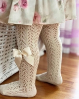 Girls' Bow Fishnet Dance Tights – Candy Colors & Lovely Design for Ballet & Performance.