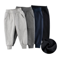 Boys' Fleece Trousers - Solid Colors, Sports or Casual, Thick for Autumn/Winter 2023 (Ages 1-9)