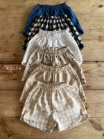 Summer 2023: Plaid Cotton & Linen Shorts for Toddlers (12M-5T)