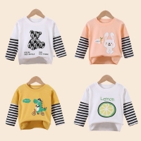 Kids Cartoon Sweatshirt in 100% Cotton, Long Sleeve T-Shirt for Boys and Girls - Autumn/Winter Collection.