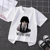 Wednesday Addams Cartoon T-Shirt for Kids from Nevermore Academy - Unisex