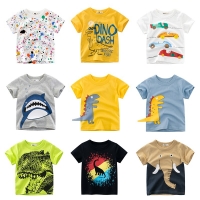 Cartoon Printed Boys' T-Shirts for 2-8 Year Olds - Olekid Summer Collection