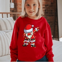 Christmas Sweatshirts for Kids - Santa Claus Design | Boys & Girls Pullover Hoodies and Sweaters with Long Sleeves