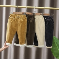 Warm Winter Corduroy Pants for Boys and Girls (1-6 years) with Double Layer and Velvet Lining.