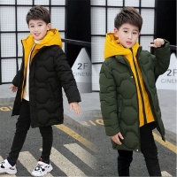 Boys' Winter Down Jacket - Windproof, Warm, Fashionable Parka Coat for Teens (30°C)