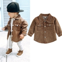 Autumn Denim Jackets for Boys 1-5y with Single Breasted Pocket Design by Focusnorm