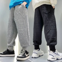 Boys Fleece Jogger Pants for Casual and Sports Wear in Spring and Autumn Season