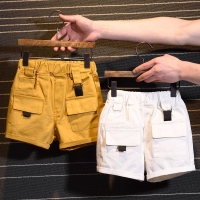 Boys' Summer Shorts: Casual Korean Style Overalls for Kids, Five-Point Cotton Pants for Toddlers.