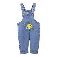 Stylish Denim Jumpsuit for Boys and Girls, Perfect for Spring & Autumn - Sizes 0-5Y.