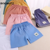 Summer Shorts for Kids (1-5 Years) - Cotton Linen Casual Pants with Cute Cartoon Prints for Baby Boys and Girls