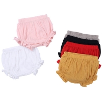 Solid Cotton Linen PP Shorts for Toddlers, 9m-24m, in Candy Colors for Summer.