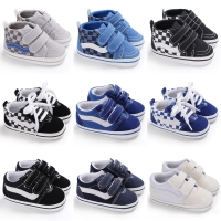 Unisex Baby Canvas Shoes with Cotton Soles - Durable and Comfortable Toddler Shoes for Casual Wear and Baby Shower Gifts.