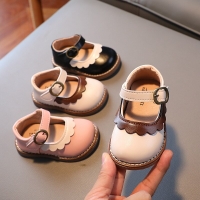Baptism Shoes for Baby Girls - Exquisite Princess Style in PU Leather (Black/Beige/Pink) - F07304