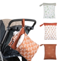 Waterproof Wet Bag for Diapers - Stroller Bag with Sunshine Print (30x40cm)