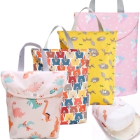 Waterproof Multifunctional Baby Diaper Bag with Wet/Dry Cloth Pocket and Travel Storage.
