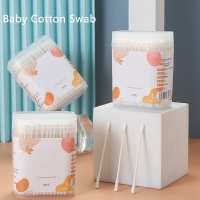 Organic Cotton Buds for Baby Cleaning (200pcs) - Hypoallergenic, Biodegradable & Ultra Safe