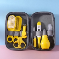 Baby Healthcare Kit Set with Nail Scissors and Clippers - Portable 8-Piece Grooming Set for Toddlers and Infants - Perfect Baby Shower Gift.