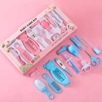 13-Piece Set of Baby Essentials: Grooming, Health, Thermometer, Hair and Nail Care with Safe Materials.