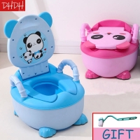 Cute Panda Baby Potty Training Seat for Boys and Girls - Includes Free Cleaning Brush
