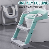 Folding Potty Seat with Backrest and Step Stool for Infants and Toddlers