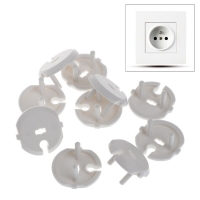 10 Pack French Standard Baby Safety Socket Covers - Childproof Outlet Protectors