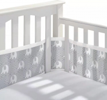 Breathable Baby Bed Bumper - 2pcs/Set, One-piece Crib around Cushion, Cot Protector Pillows for Newborns' Beds Decoration