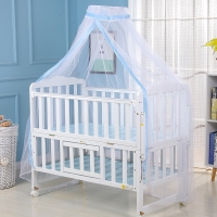 Foldable Baby Mosquito Net for Crib & Bed - Canopy Tent for Infant & Children's Room Decoration and Bedding Protection.