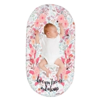 Removable Flower Pattern Bassinet Mattress Cover, Spandex Cradle Sheet for Newborn Baby Accessories.