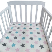 100% Cotton Fitted Crib Sheet for Baby Mattress 110*65cm - Boys/Girls Bedding Set