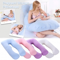 U-Shaped Maternity Pillow Cover for Side Sleeping, Comfortable and Multi-Functional, with Removable Cotton Case for Pregnant Women
