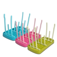 Baby Bottle Drying Rack - Blue/Pink - Drains and Stores for Easy Cleaning
