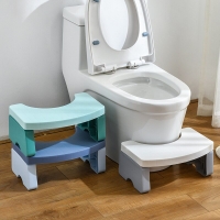 Foldable Squatting Toilet Stool for All Ages with Comfortable and Thickened Design.