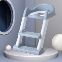 Portable Folding Potty Training Seat with Step Stool Ladder for Kids - Non-Slip and Adjustable