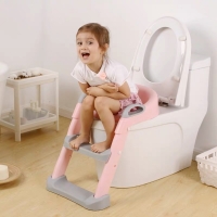 Adjustable Children Toilet Seat with Stool and Ladder - Safe, Comfortable and Ideal for Potty Training Kids