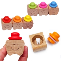 Wooden Baby Tooth Box for Teeth and Umbilical Cord Storage - Perfect Baby Souvenir Gift