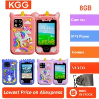 Mini Kids Smart Phone Cartoon Unicorn 2.8' Touchscreen 8G Habit Track Baby Mobile Educational Tools Birthday Festival Gifts Toys