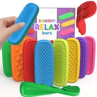Silicone Sensory Strip Fidget Toys Kids Autism Decompression Calming Fidgeting Toy Adults Stress Desk Anxiety Relief Sensory Toy