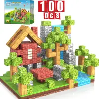 100pcs Magnetic Blocks Toy Build Magnet Set For Boys Girls Stem Montessori Sensory Cubes For Toddlers Gift