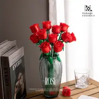 Valentine's Day Rose Building Blocks immortal bouquet puzzle puzzle pieces toy toy gift decorations