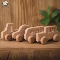 Baby Wooden Car Wooden Child Block For Babies BPA Free Organic Beech Animal Shape Baby Toy  Car Montessori Toys  Handmade Crafts