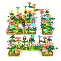Flower Garden Building Toys, Educational STEM Toy And Garden Play Set, Flower Stacking Toys