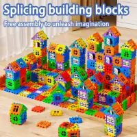 Colorful Window Opening Plastic Building Blocks Stem Building Blocks - Puzzle Toy Set, Colorful Interlocking Components For Crea