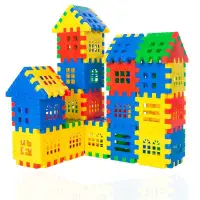 3D Puzzle Games Cubes Toys For Children Wooden DIY Building Blocks Jigsaw Educational Toy Interactive Toys For Kids