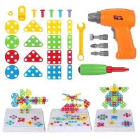 Creative Puzzle Toys For Children Boys Drill Screw Disassembly Accessories Game Toy Kids Mosaic Puzzle Toys DIY Educational Toys