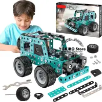 Building Sets Stem Assembly Metal 3-D Puzzle Off-Road Model Car Building Kit Construction Set Toys Parent-Child Interaction Toys