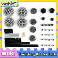 Gear and Axle Technical Building Blocks Parts Multi-specification 8/16/24/40 Teeth Gears Assembled MOC Bricks Toys Accessories
