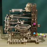 3D Wooden Puzzle DIY Assembly  Building Kits Mechanical Model Marble Run Set Craft STEM Kit Home Craft Gifts Adults Kids