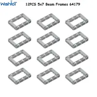 12PCS 5x7 Beam Frames 64179 4539880 Technical Bricks Open Center Thick Building Blocks Assemble Particle Compatible with legoeds