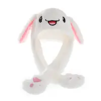 Glowing Plush Moving Rabbit Cartoon LED Plush Hat Party Decors Dancing Rabbit Ear Hat for Women Gift for Kids Children Girls Boy